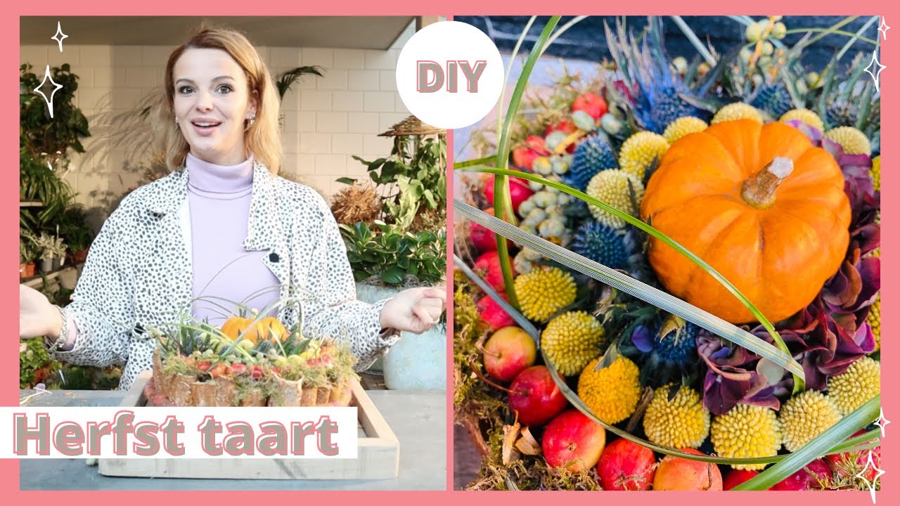HERFSTTAART + Winactie! | Cursus bloemschikken #112 | Carlein Tukkers