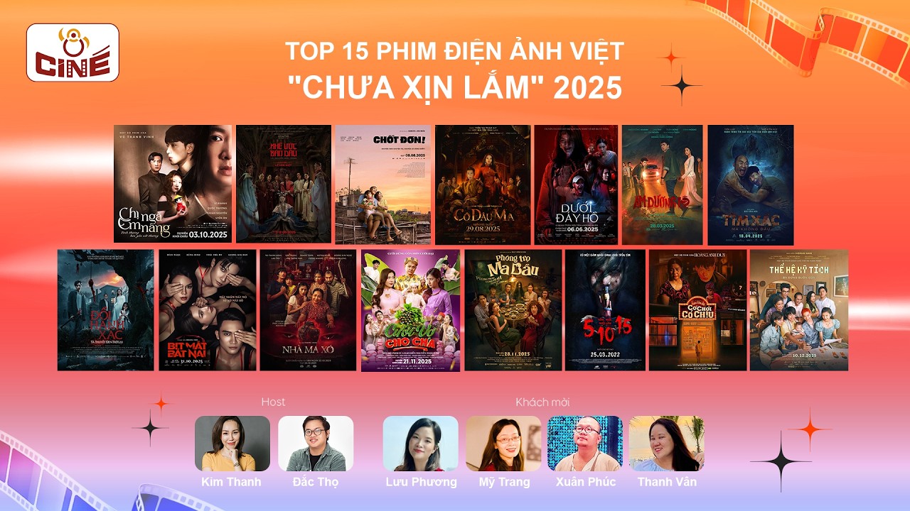 Thế hệ kỳ tích, Nhà ma xó, Âm dương lộ, Cưới vợ cho cha,...nằm trong top 15 phim chưa tốt nhất 2025