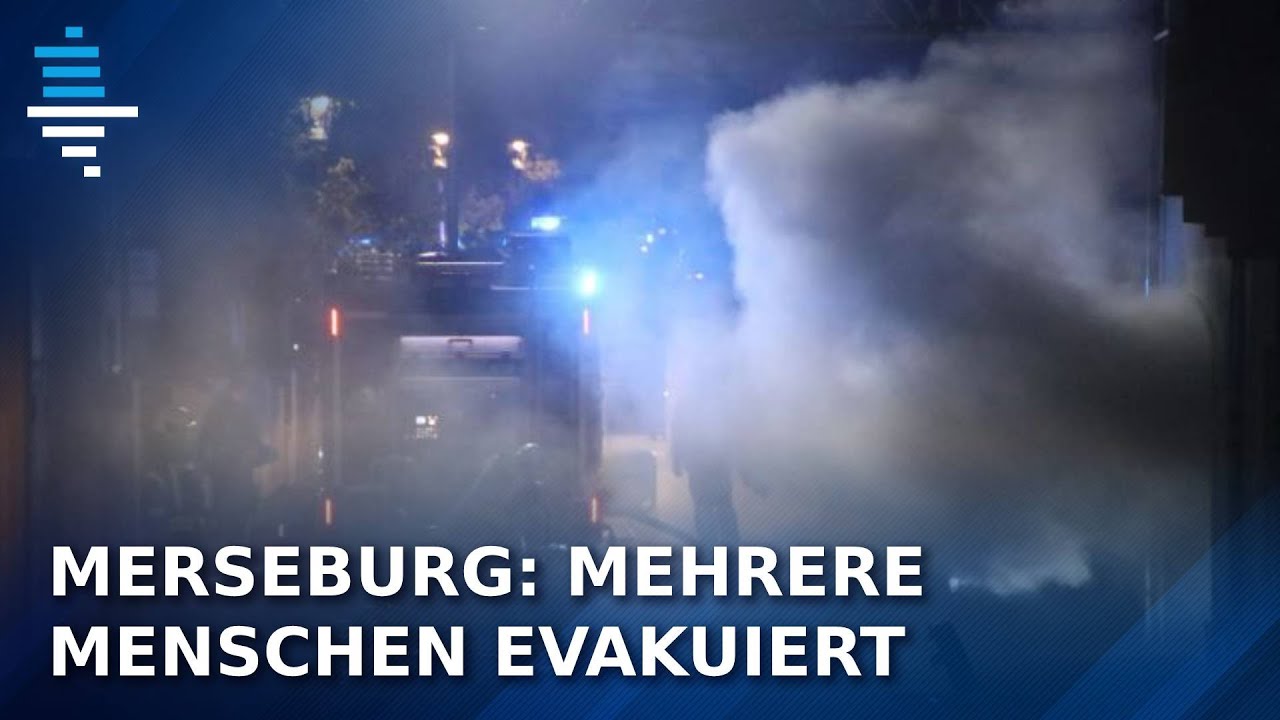 Feuerwehreinsatz in Merseburg: 37 Menschen werden bei Großbrand evakuiert