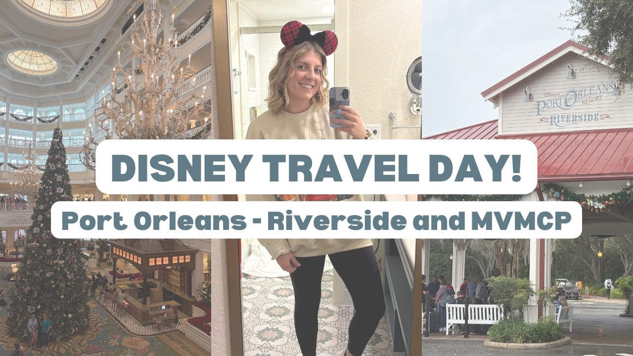 Disney World Travel Day at Christmas 🎄 Port Orleans Riverside Stay + Grand Floridian & Polynesian