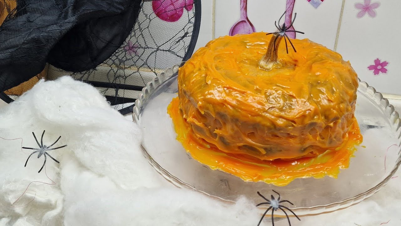 Bolo de abóbora com nozes - Especial Halloween