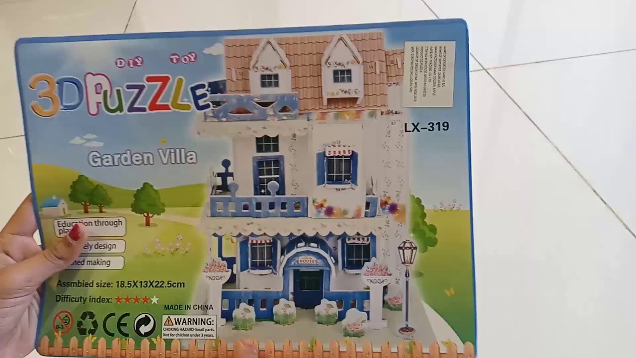 I solved 3D puzzle of garden villa  😊👍