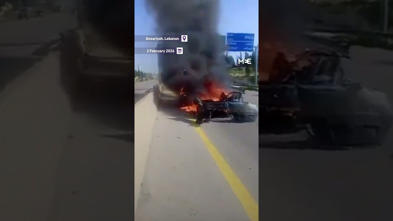 Israeli drone strikes hit highway in southern Lebanon, killing and wounding civilians