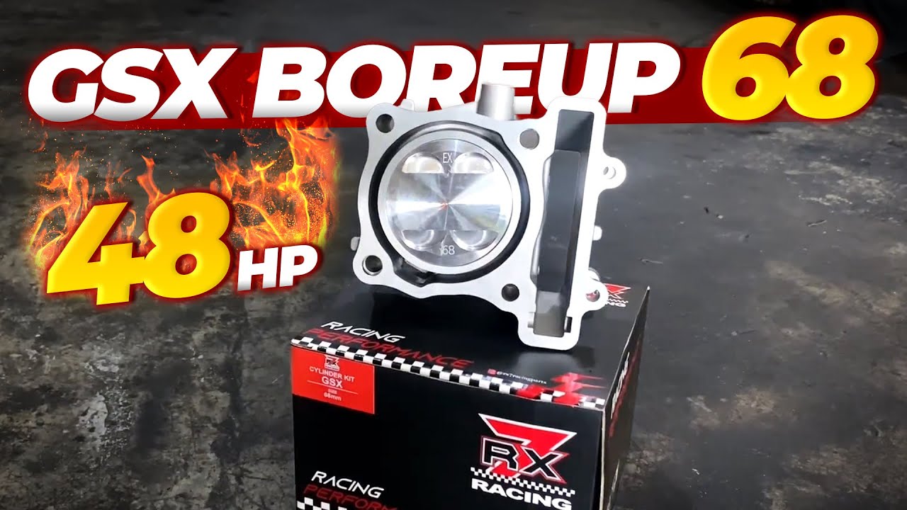 BOREUP SUZUKI GSX 150 PAKE BLOCK RX7 RACING 68mm | 48 Horse Power??