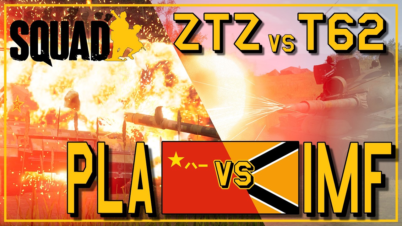 T-62 goes against ZBLs and ZTZs in GORODOK (It goes well?) | Squad Armour Gameplay