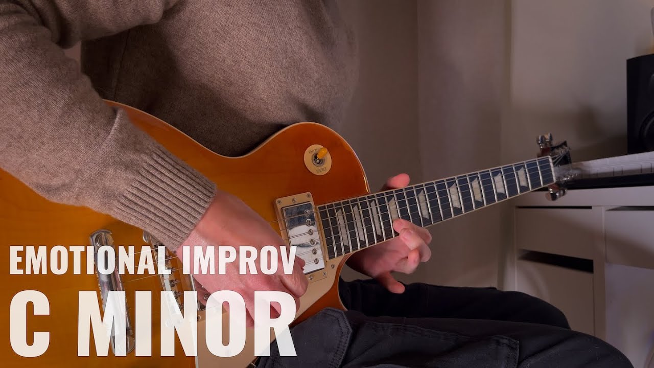 Deeply Emotional Rock Ballad Solo in C Minor Improvisation [Emotional Ballad Jam]