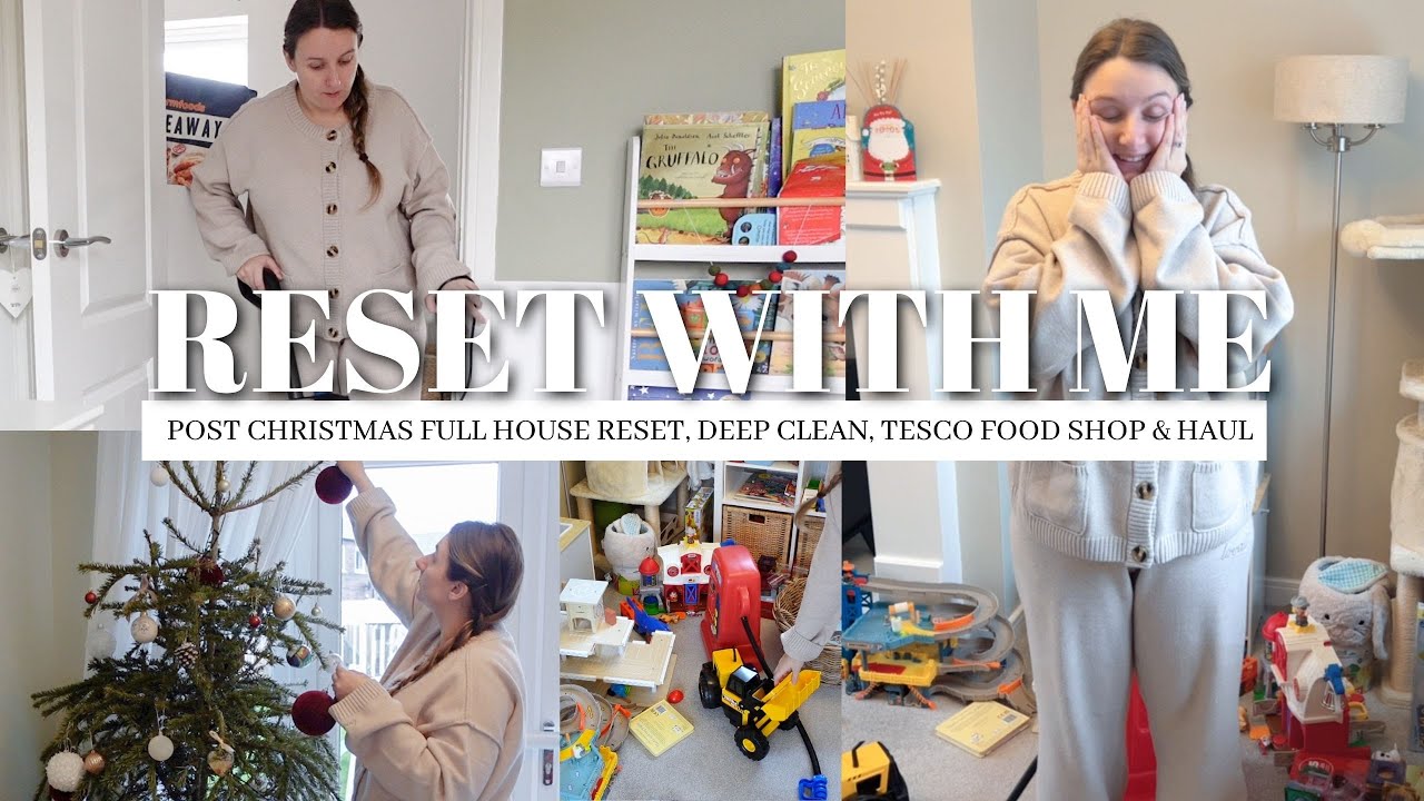 BIG POST CHRISTMAS CLEAN 🧺 | taking down decor, laundry, resetting my home, big tesco food shop