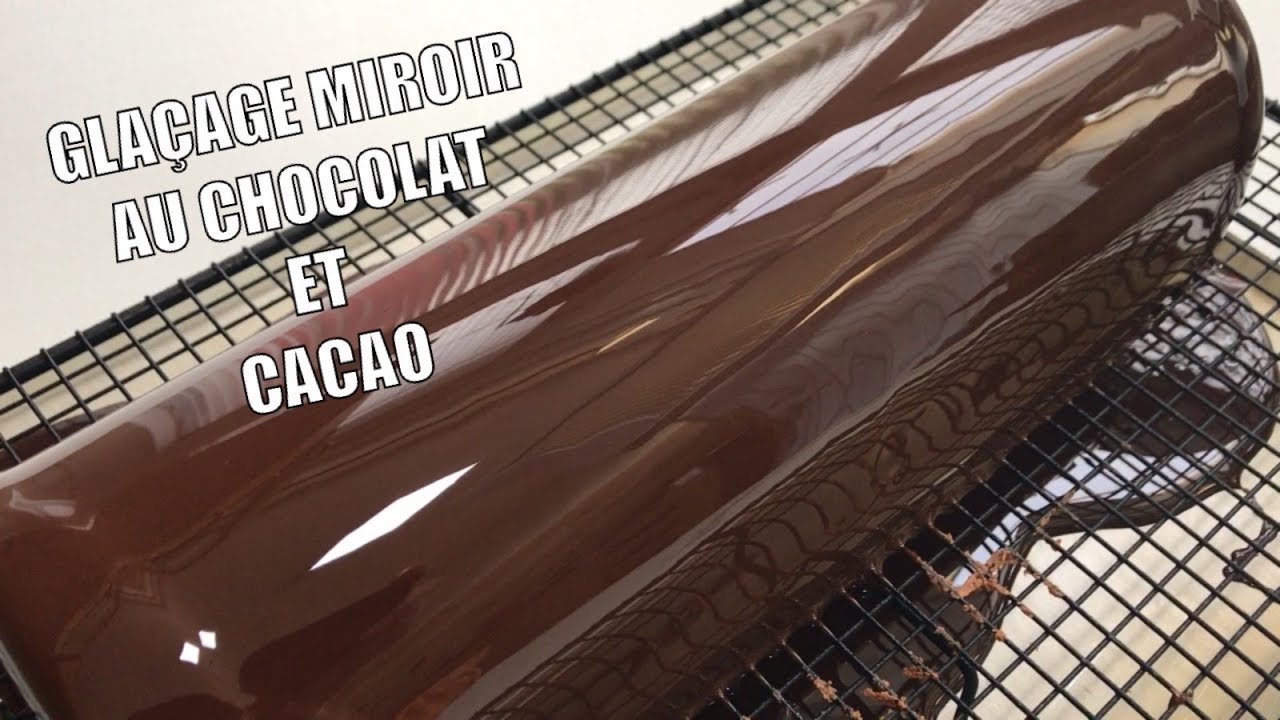 GLAÇAGE MIROIR ULTRA BRILLANT AU CHOCOLAT  SANS GLUCOSE NI LAIT CONCENTRÉ