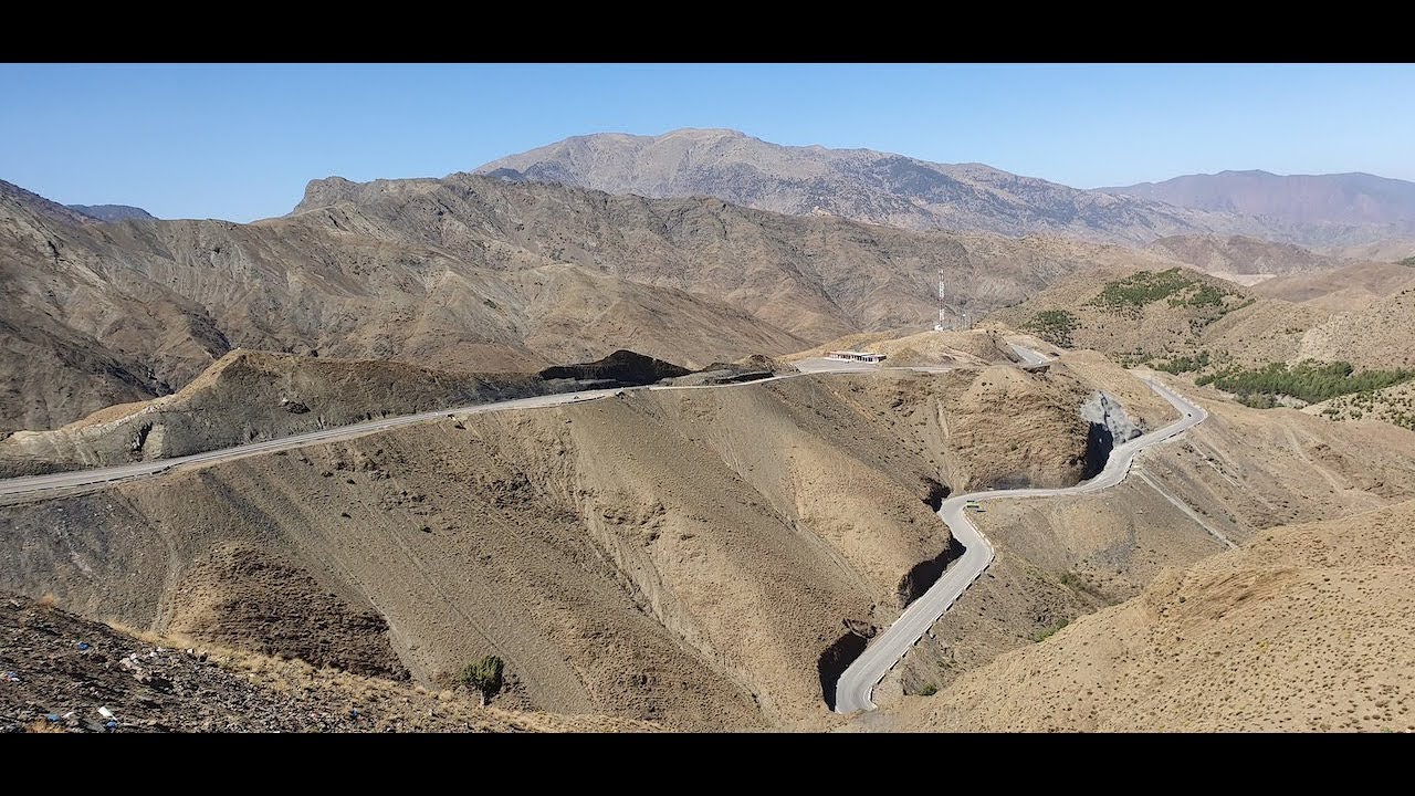 Crossing Atlas mountains in  Morocco