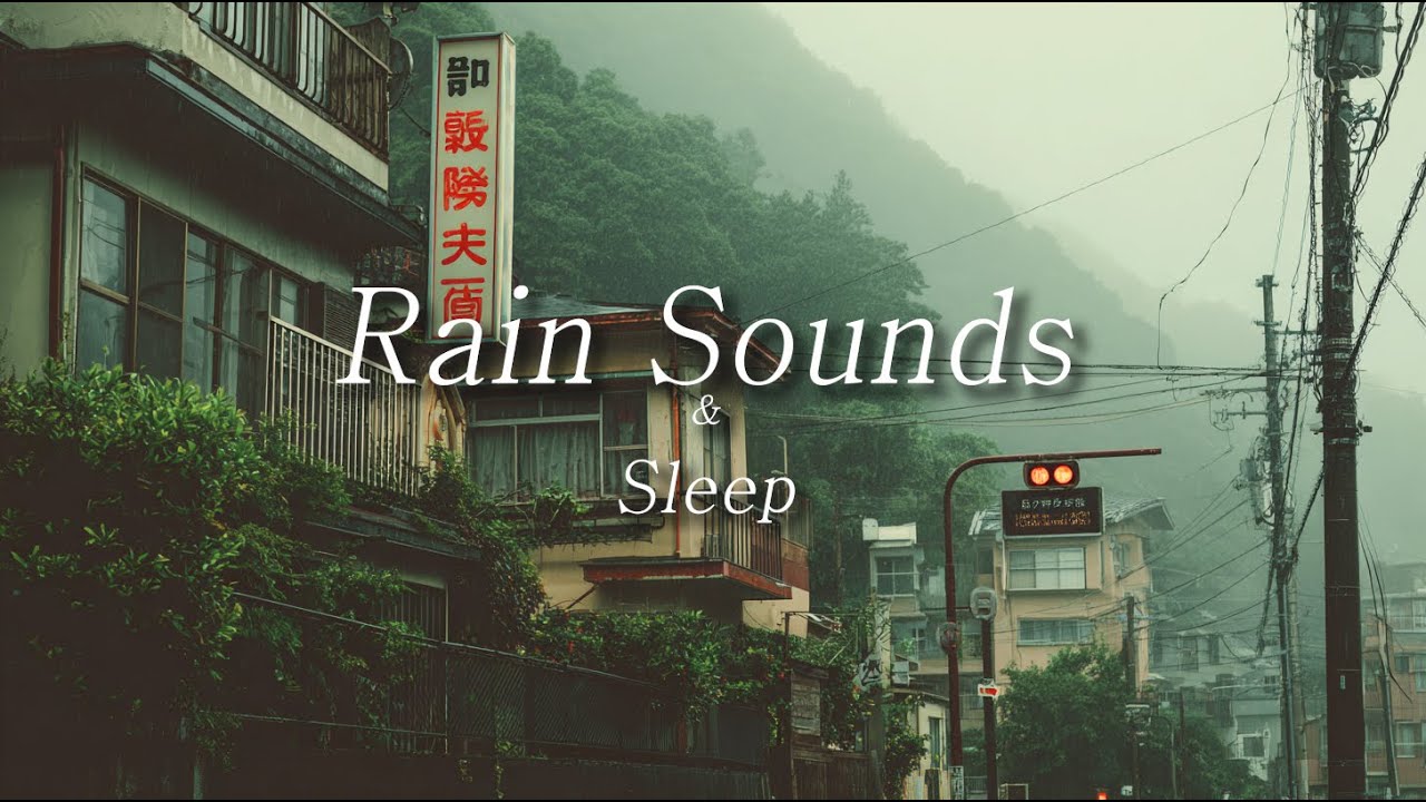 비 내리는 일본 마을⛩️  마음을 적시는 빗소리🌧️ / Brings calm and peace, Healing / Asmr_InsomRain🎧  [Screen off 1min]