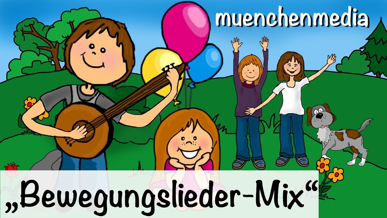 ♫ Spiel - und Bewegungslieder Mix, Kinderlieder deutsch | Kinderlieder zum Mitsingen - muenchenmedia