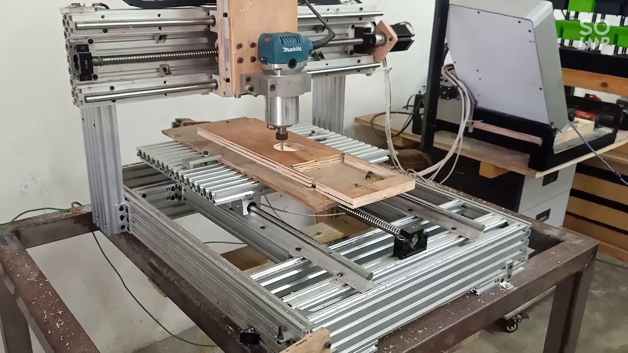 Fixed Gantry DIY CNC Router - cutting test