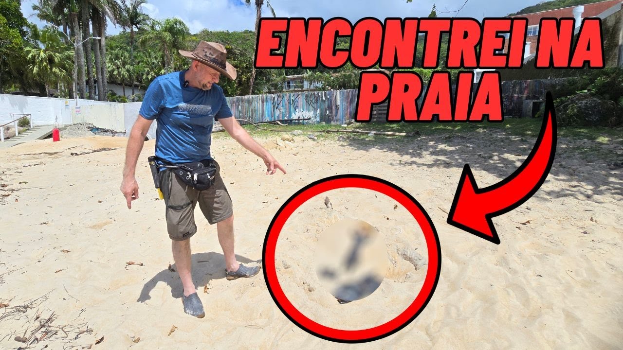 Veja oque ESQUECERAM na PRAIA - Encontrei com MEU DETECTOR de METAIS!!!