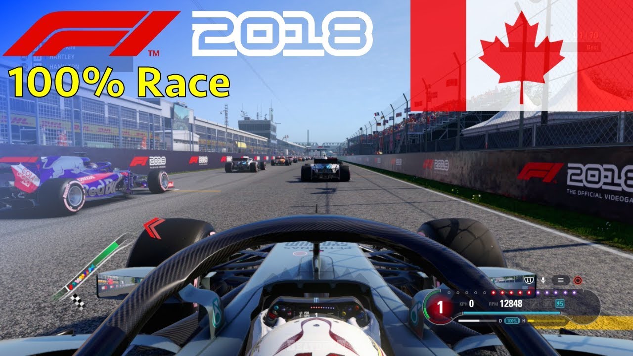 F1 2018 - 100% Race at Circuit Gilles Villeneuve, Canada in Hamilton's Mercedes
