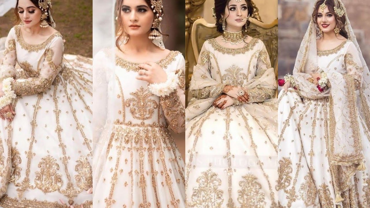 Most Alluringly & most Extravagant full White and Off white bride dresses Collections for you