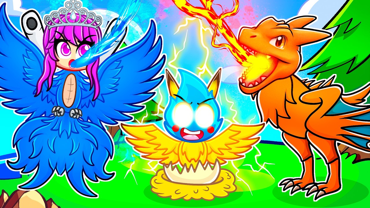 BORN Into POKEMON FAMILY in Roblox Feather Family!