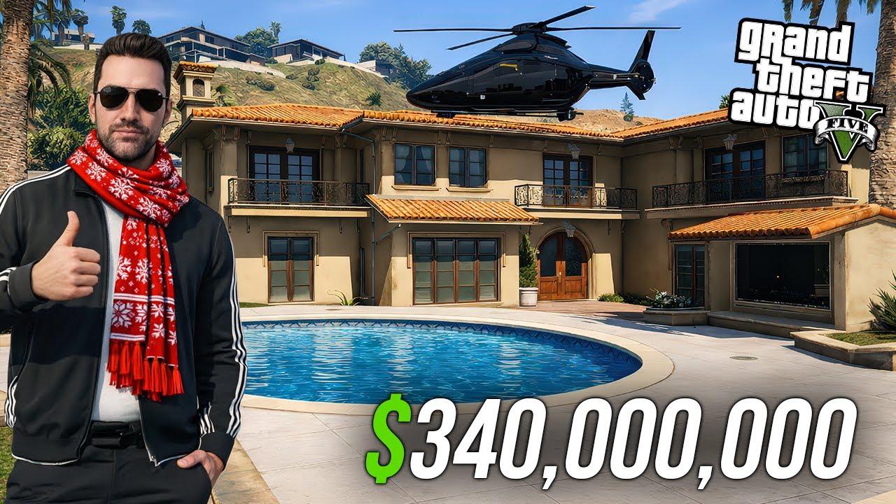 GTA 5 RP DE 340 MİLYON DOLARA YENİ MALİKANE SATIN ALDIM! HELİKOPTERLİ YENİ S&Uuml;PER L&Uuml;KS EVİM