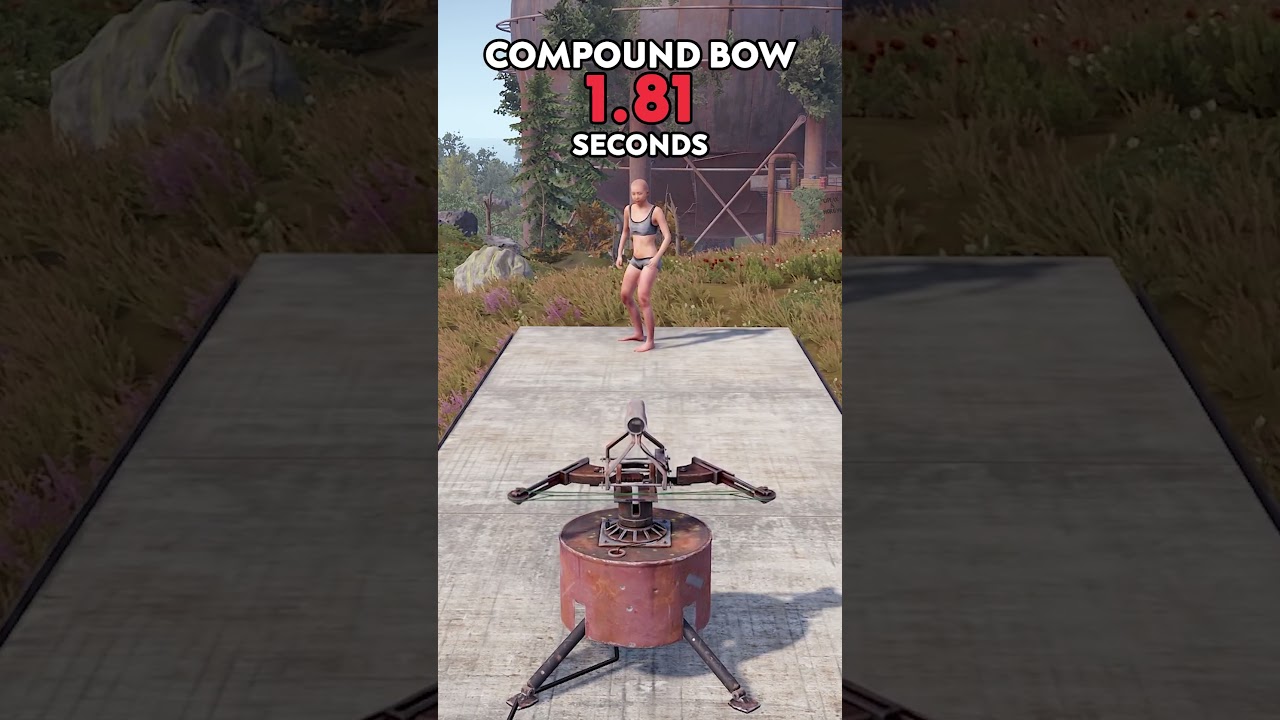 Best Weapon for a Turret in Rust.. #rust