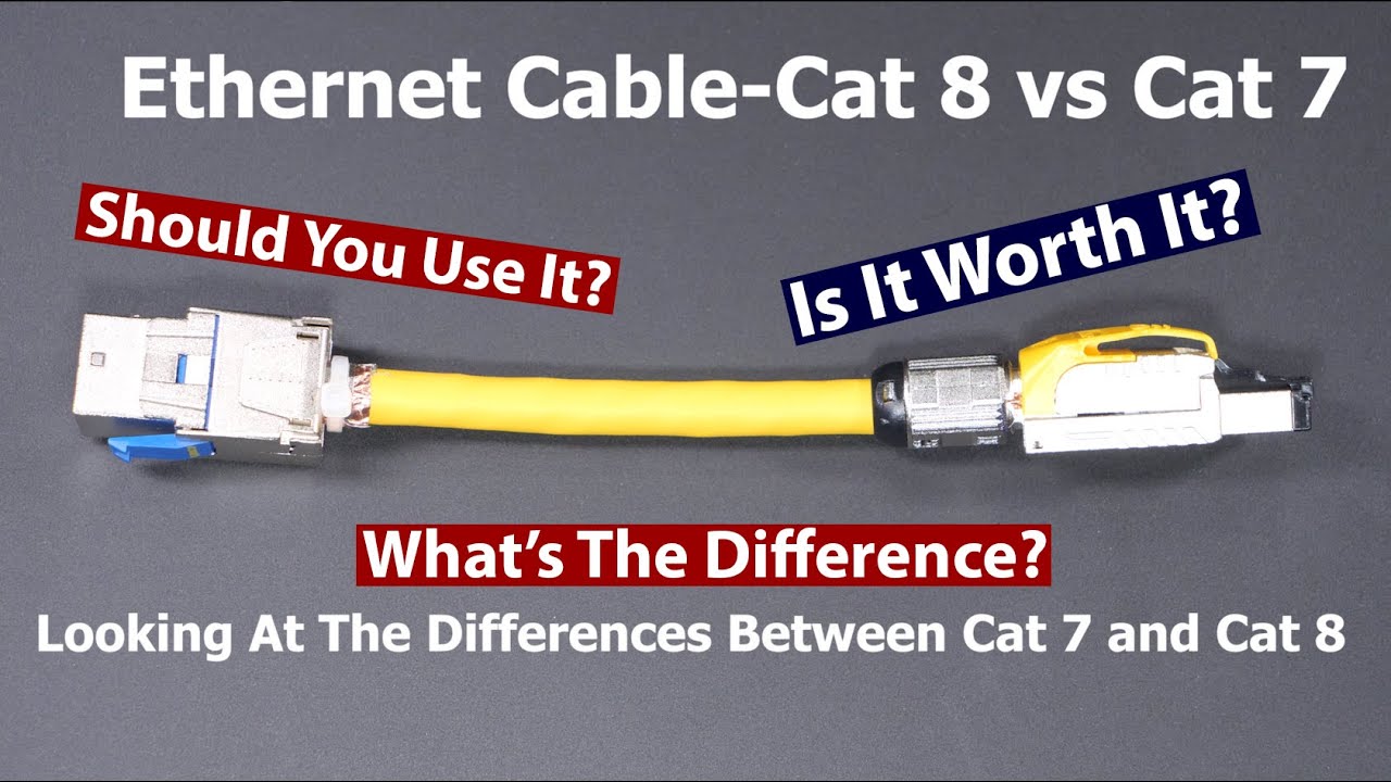 Кабели Ethernet CAT 8 и CAT 7 — есть ли разница?
