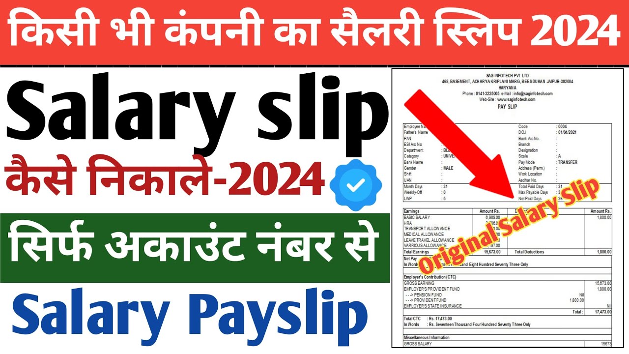सैलरी स्लिप कैसे निकाले | Salary Slip Kaise Nikale 2024 | Salary Slip Download Kaise Kare