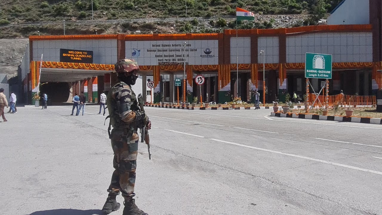 Banihal-Qazigund Tunnel Decorated For  Virtual Inauguration By PM Modi