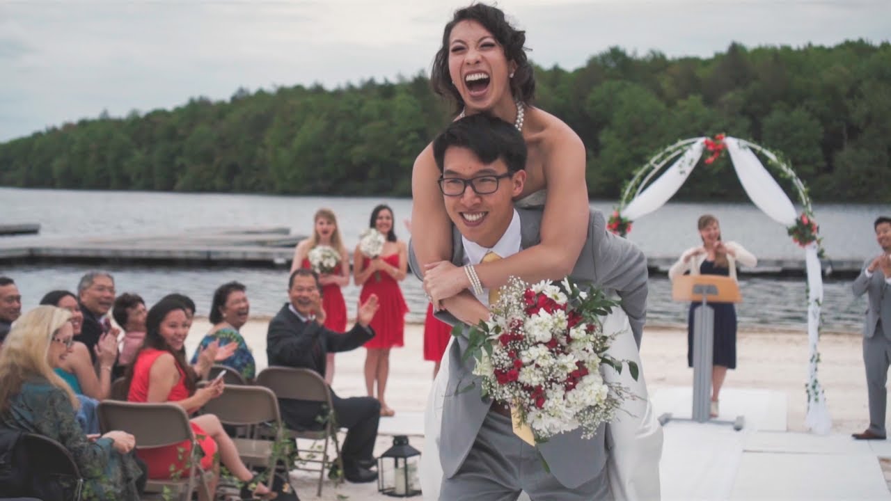 Kira & Vincent | Summer Camp Wedding at Trail's End Retreat in Beach Lake , PA