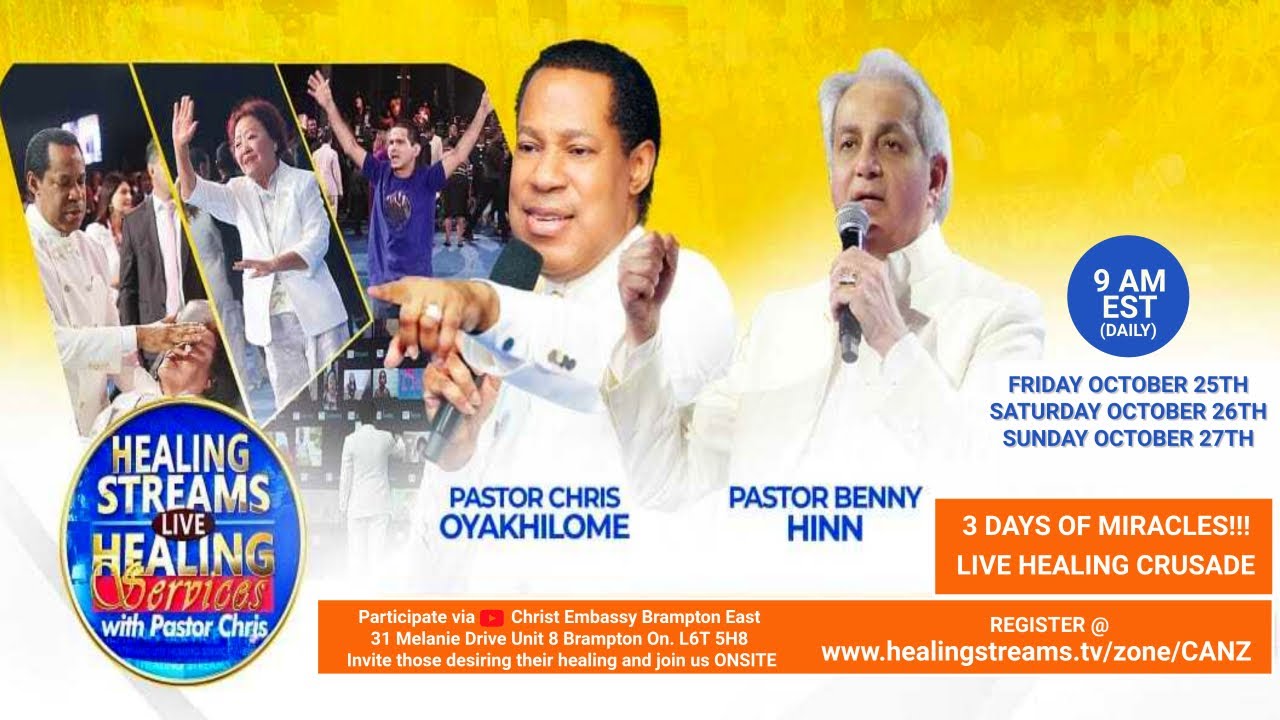 HEALING STREAMS LIVE HEALING SERVICE WITH PASTOR CHRIS || OCTOBER 25TH 2024 DAY 1 OF 3