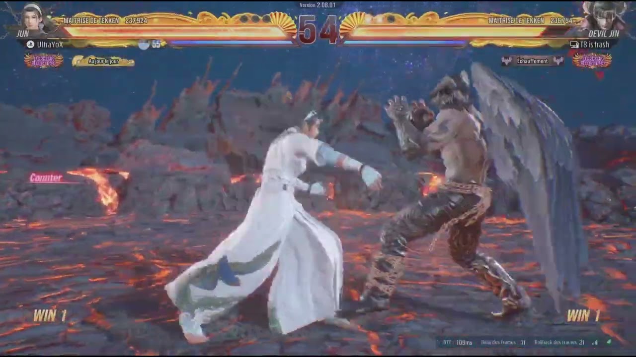 Tekken 8 - Free Play - 19/01/26 - Jun (YoX) Vs Devil Jin