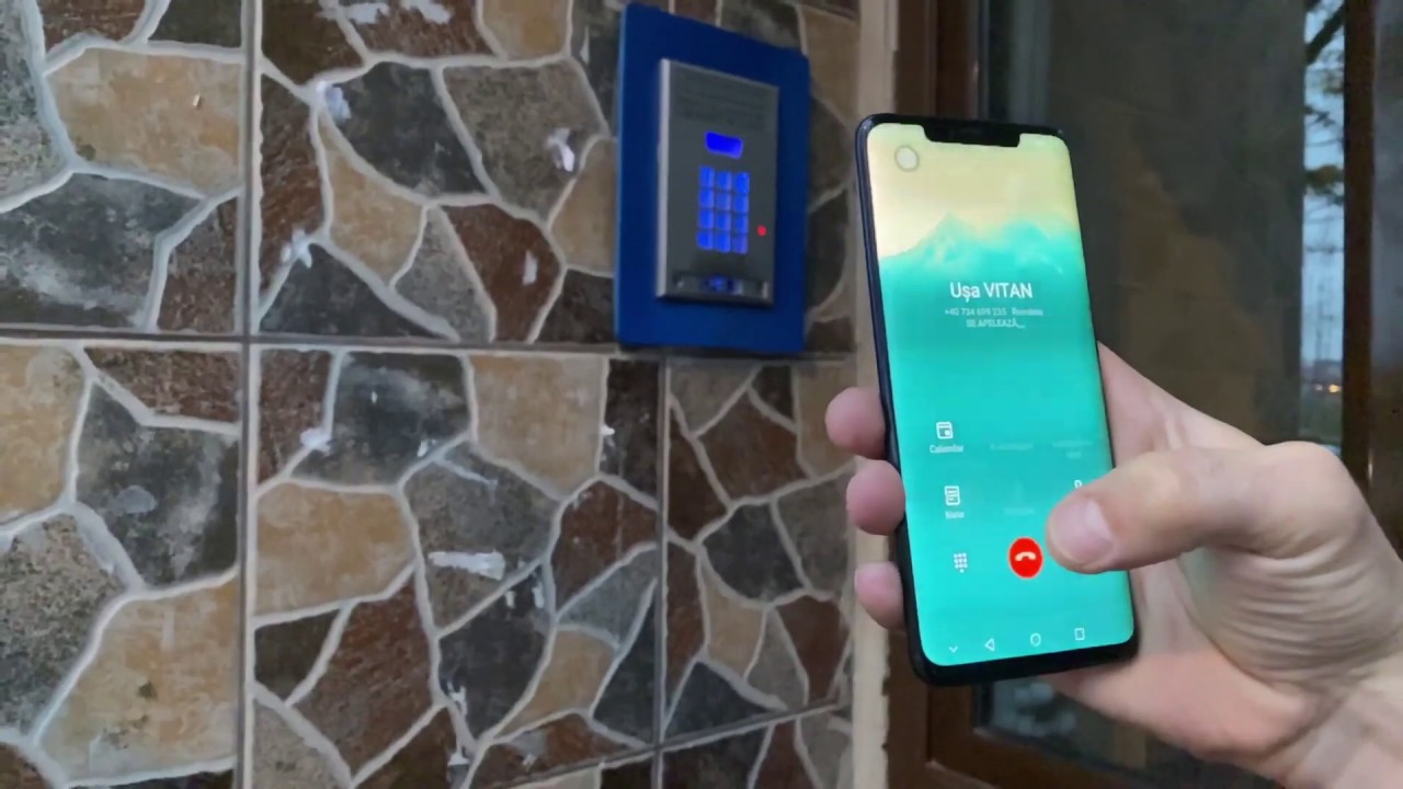 Deschide usa cu telefonul mobil , Raspuns automat interfon (util pentru 
