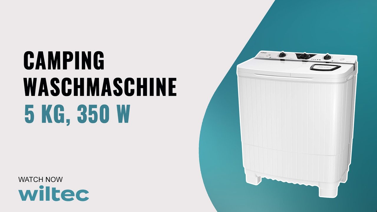 2 Kammern Camping Waschmaschine WT-9000 mit Schleuder 5kg 350W
