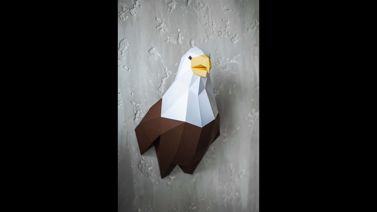 PaperCraft EAGLE 3D kit Low Poly PaperCraft 3D Origami DIY Paper Sculpture Low Poly Sculpture 3D