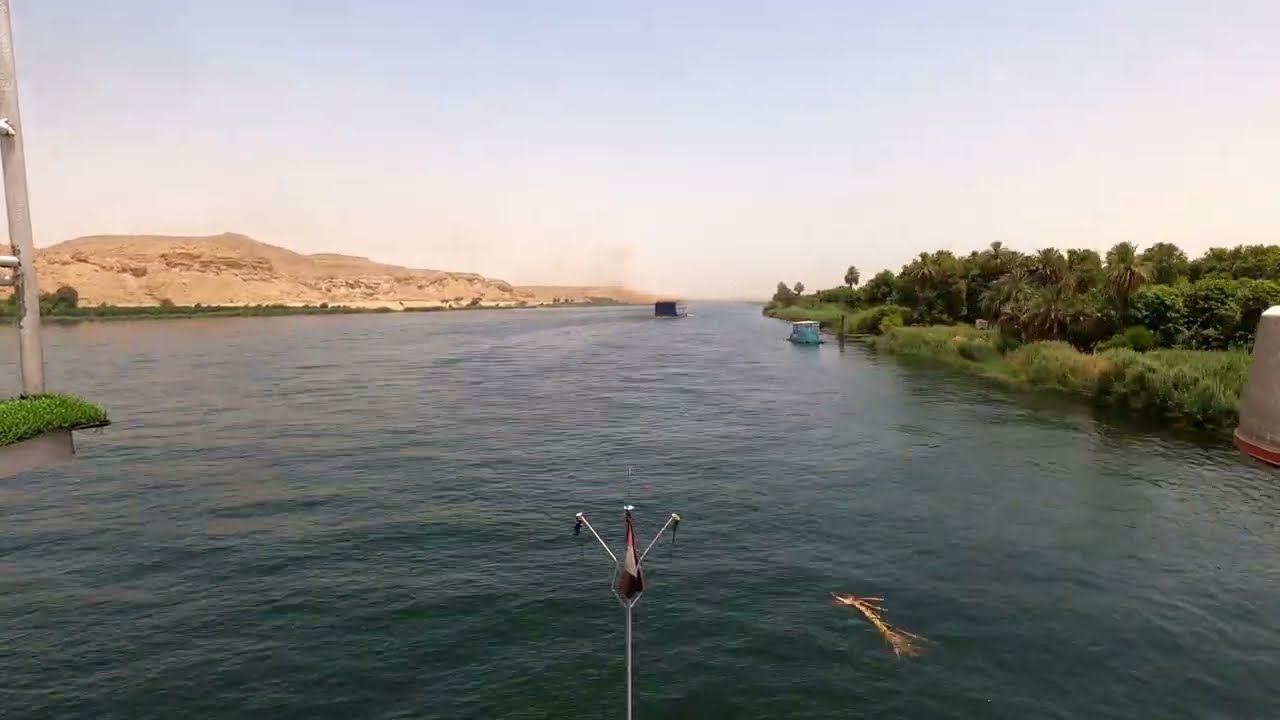 Les rives du nil a bord du navrire DA VINCI partie 1 Time Lapse , Egypt , 4K
