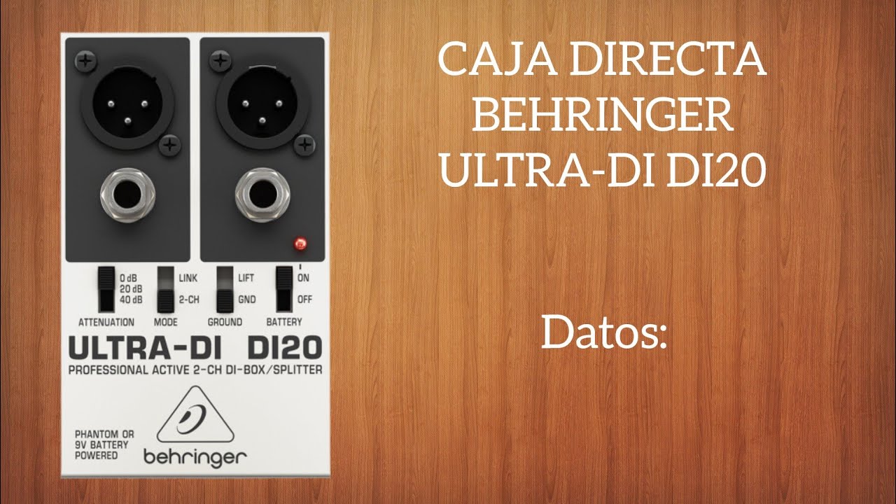Caja Directa Behringer ULTRA-DI DI20, datos y desventajas encontradas.