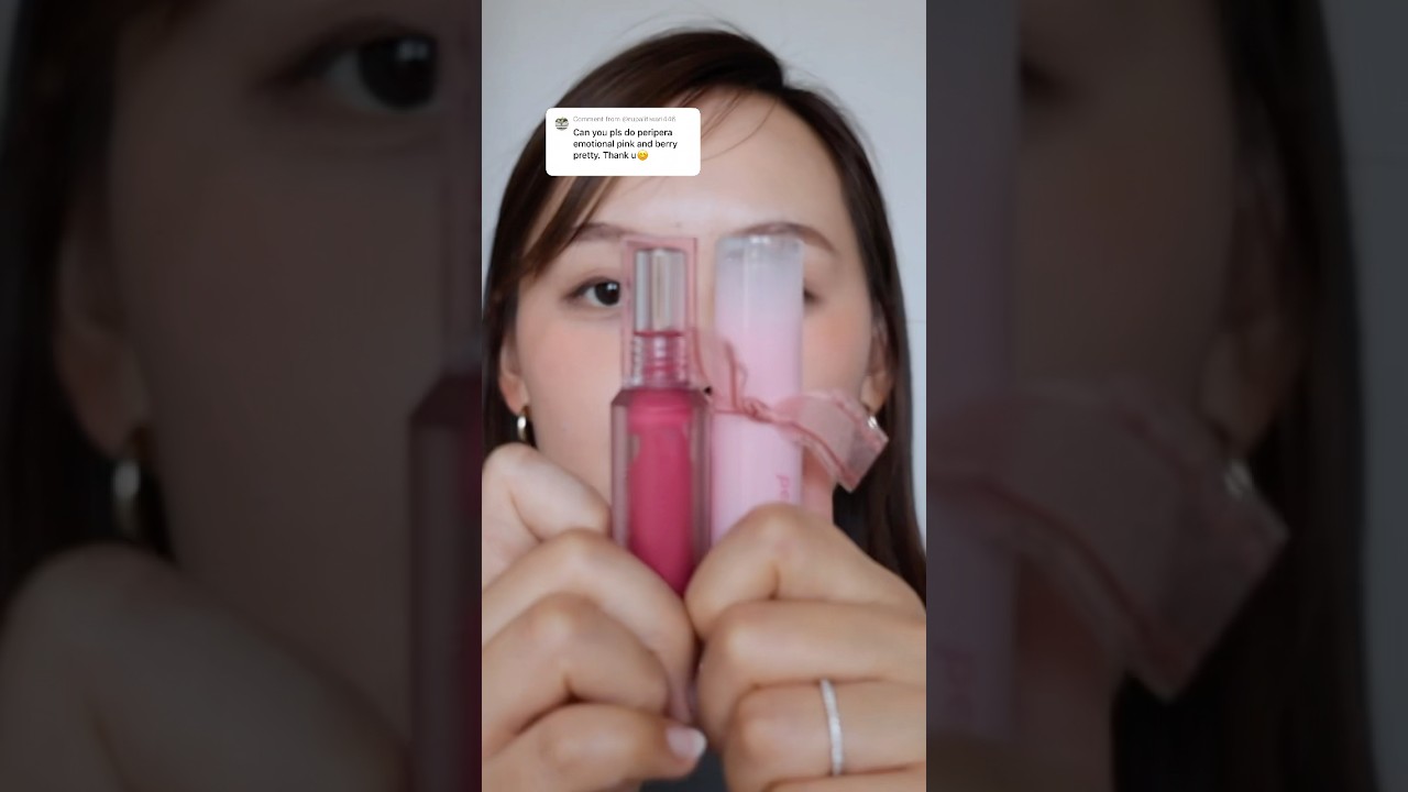 EMOTIONAL PINK VS BERRY PRETTY -YESSTYLE CODE: LULULAND22 #peripera #lipswatch #fyp #kbeauty #makeup