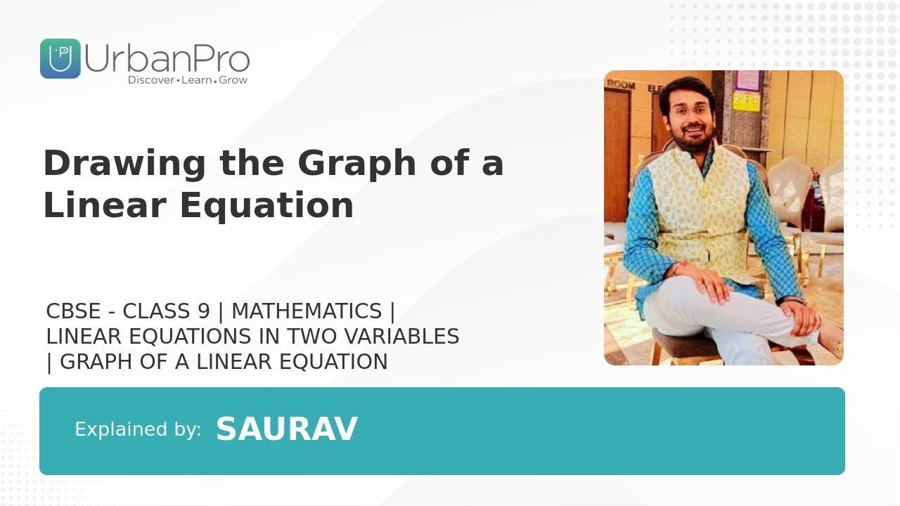Drawing the Graph of a Linear Equation | Saurav