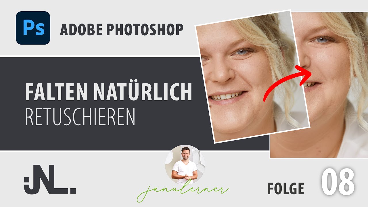 08 Falten natürlich & authentisch retuschieren / entfernen – - Adobe Photoshop Tutorial deutsch