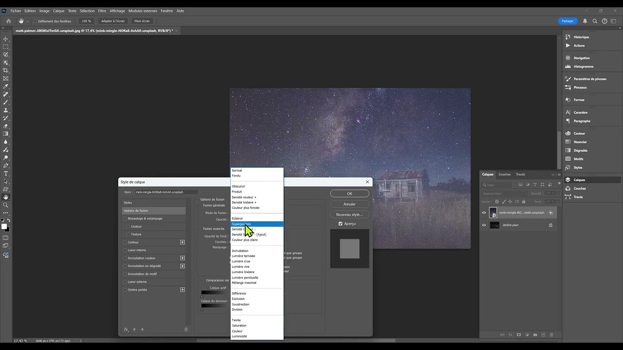 Photoshop blendif  comparaison