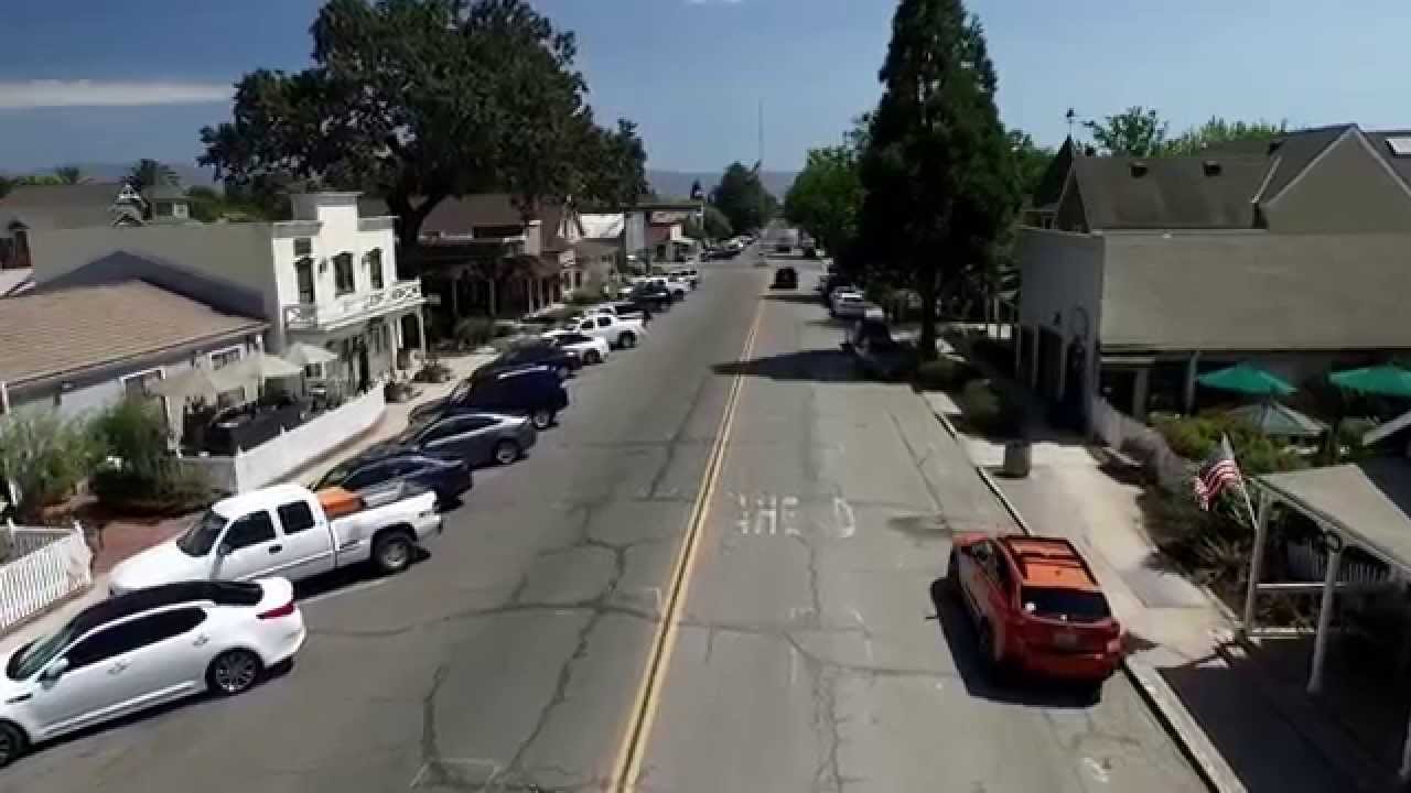 Downtown Los Olivos, CA By Drone