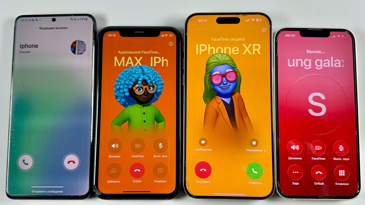 Incoming Call FaceTime IPhones | Samsung Galaxy S20 Plus + IPhone Xr + IPhone 15 PRO MAX + IPhone 14