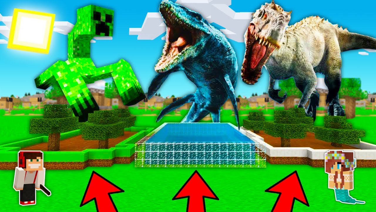 NIE WYBIERZ ZŁEGO POTWORA - MUTANT CREEPER, REKIN, DINOZAUR W MINECRAFT?! GPLAY & LUMI