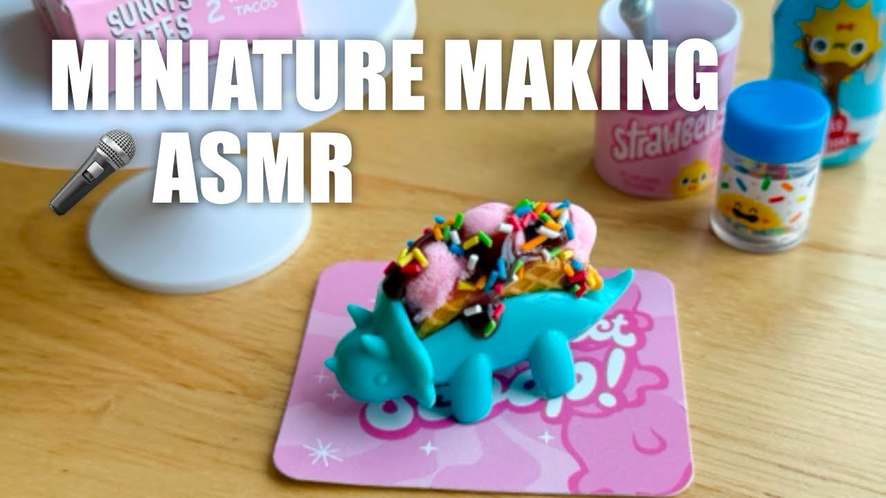 Miniverse ASMR🧇✨ 공룡 와플 레진아트로 미니어처 만들기