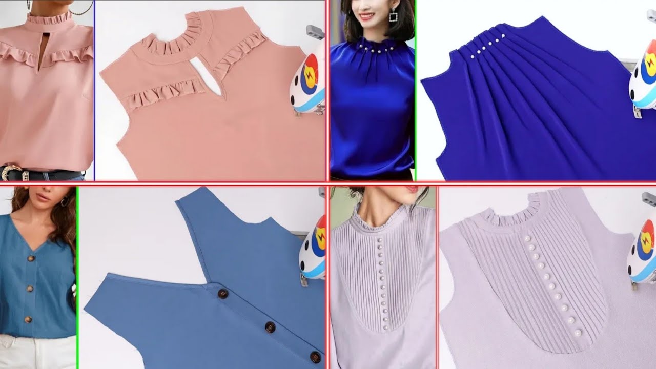 4 Easy Way Collar Neck Design Cutting and Stitching | Sewing Tips and Tricks for Beginners