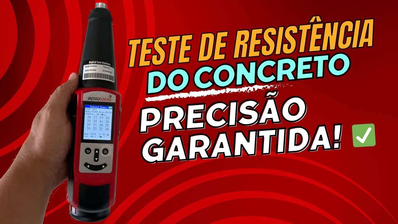 🔥 Precisão máxima na avaliação da Resistência do Concreto! 🏗️🔎 | Teste com Esclerômetro Digital