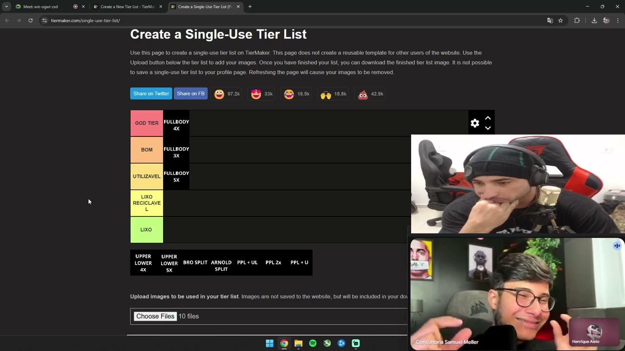 TIER LIST DIVISÃO DE TREINO ft. SAMUEL MELLER
