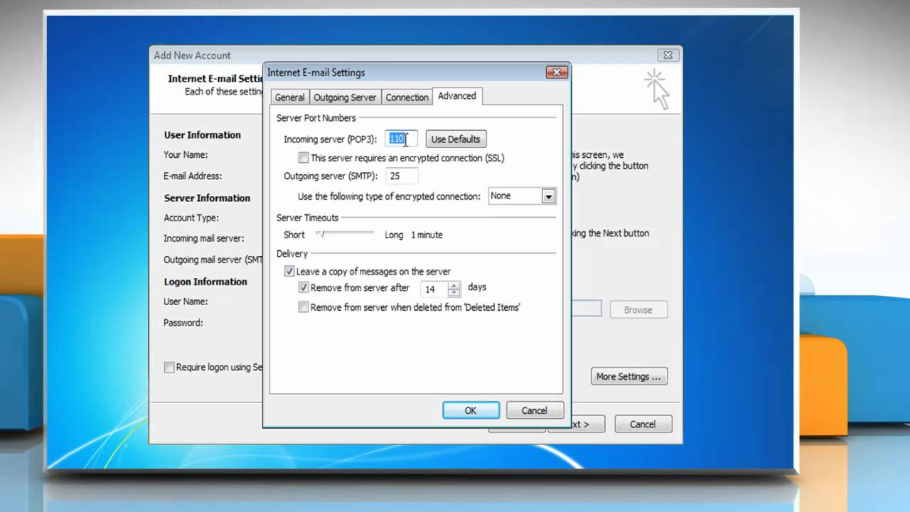 How to Set up an Email Account in Microsoft® Outlook 2010