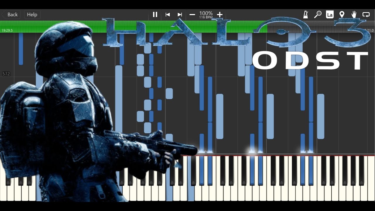 Halo 3: ODST | Synthesia Piano Medley
