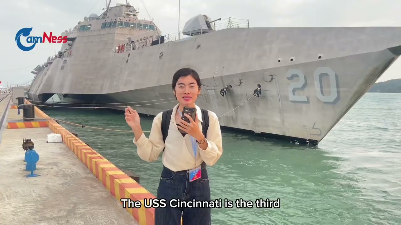 First U.S. Warship Docks at Ream to Strengthen Military Ties