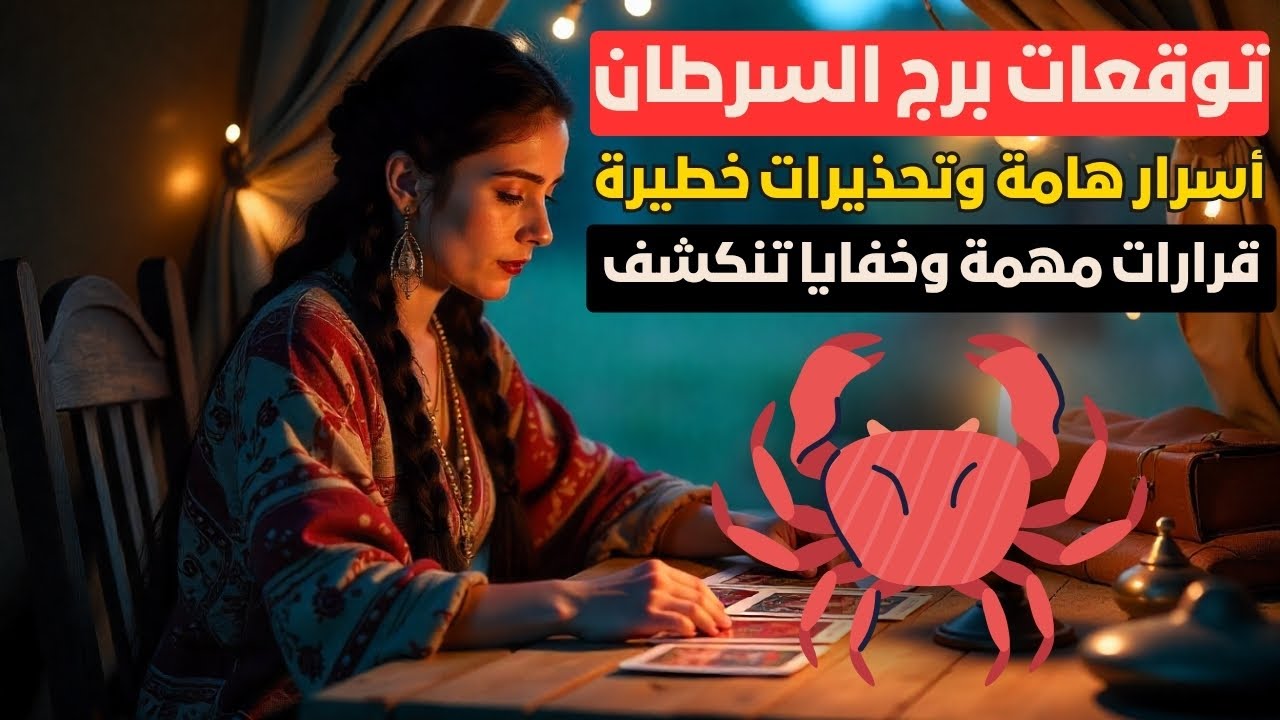 توقعات برج السرطان🦀 أخبار مالية وانتقالات عاطفية غير متوقعة ✨ قرارات مهمة وخفايا تنكشف 🔮