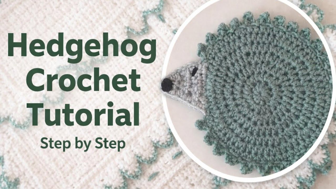 How to Crochet a Hedgehog Applique | Easy Step-by-Step Tutorial.Tığ İşi Kirpi Aplike Yapımı#crochet 