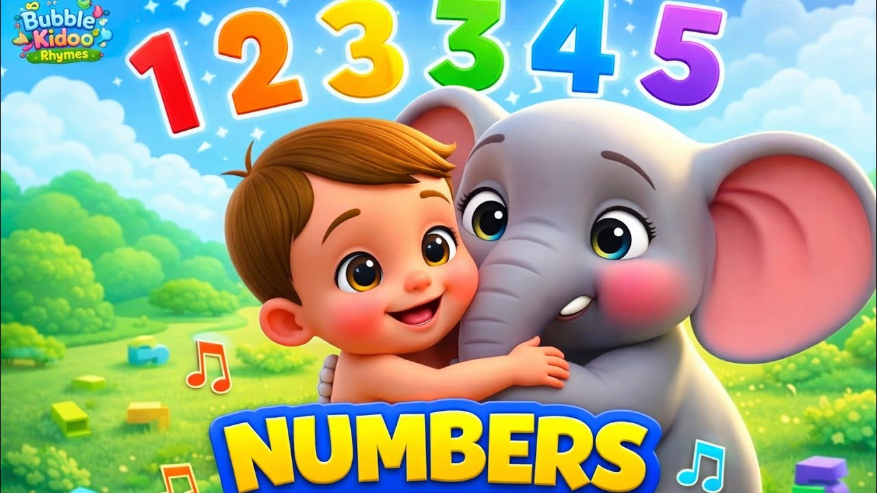 Numbers Song for Kids | Learn 1 to 10 with 3D Cartoon | kids song | BubbleKidoo Rhymes